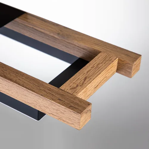 Vista 8 de Lingkai Luces LED de techo modernas de madera, cuadrada, rectangular, de madera, 17.3 pulgadas, 12 W, accesorios de iluminación de techo de cocina