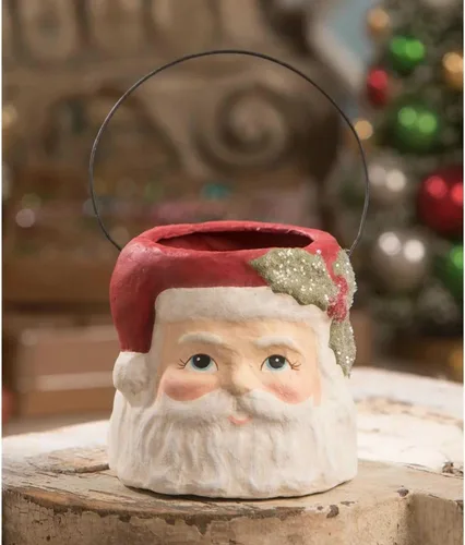 Vista 4 de Bethany Lowe Designs Holly Jolly Santa - Cubo pequeño