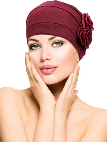 Vista 2 de 6 gorras de turbante para mujer, gorro vintage, bufanda elástica para la cabeza