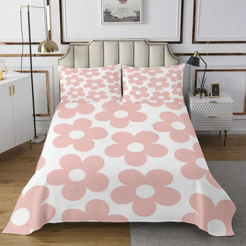 Vista 6 de Erosebridal Juego de edredón floral negro, tamaño individual, lindo juego de colcha de flores para niños y niñas, juego de colcha de acuarela