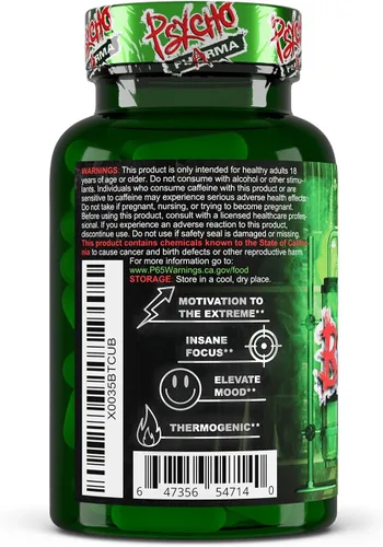 Vista 4 de Psycho Pharma Far Beyond Driven, para aumentar la energía para quemar con un enfoque mejorado, estado de ánimo positivo.