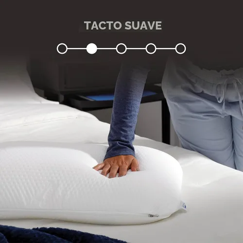 Vista 2 de Tempur-Pedic Almohada Symphony de Espuma Viscoelástica Sensación Suave de Lujo, Estándar, Blanco