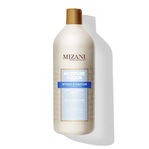 Vista 7 de Mizani Moisture Fusion - Champú aclarante suave - Limpia el cabello para eliminar la acumulación, con carbón, para cabello rizado