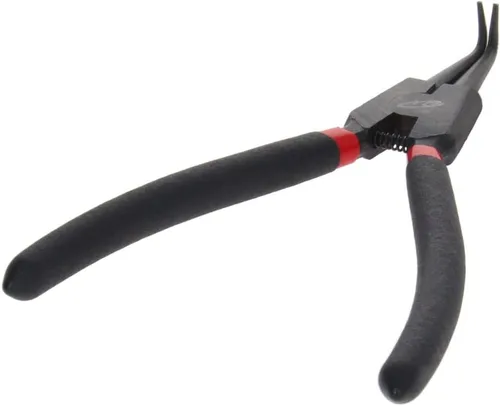 Vista 3 de Utoolmart Mango recubierto de plástico de acero de alto carbono de 7 pulgadas de 90 grados, alicates de circlip doblado externo, 1 unids