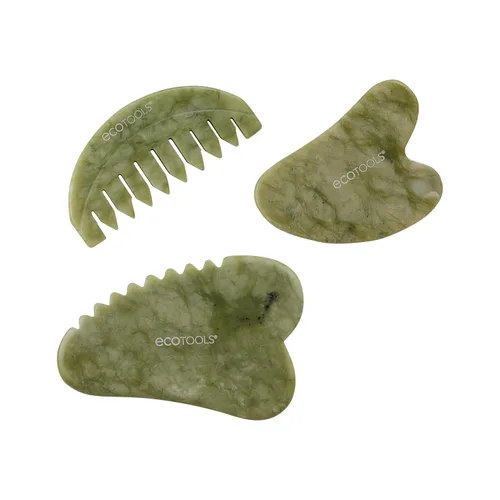 Vista 9 de EcoTools Rodillo facial de amatista, rodillo facial y masajeador de piedra real, herramienta para el cuidado de la piel y esculpir, reduce