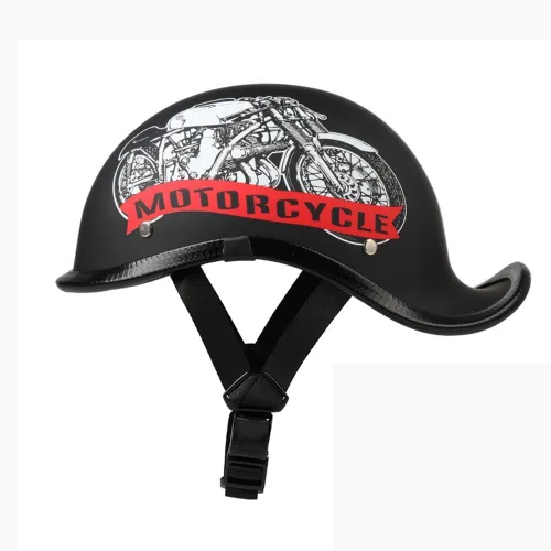 Vista 17 de Medio casco de motocicleta vintage, aprobado por el DOT, para adultos, casco convertible vintage para scooters, ciclomotores, cascos de motocicleta
