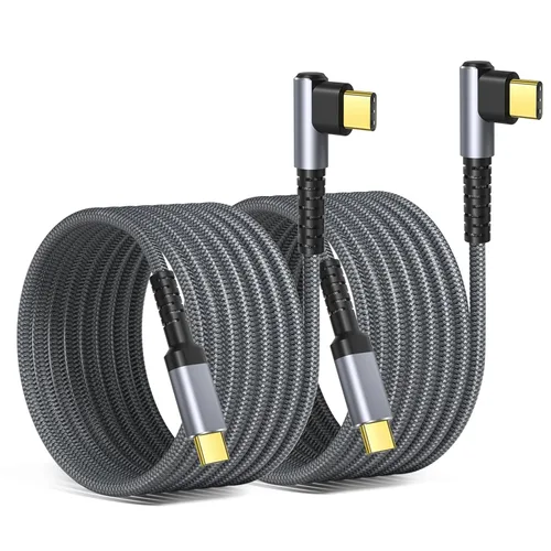 Vista 10 de OKRAY Cable USB C de 10 pies, paquete de 5 cables de carga rápida USB-C de 2-Gris