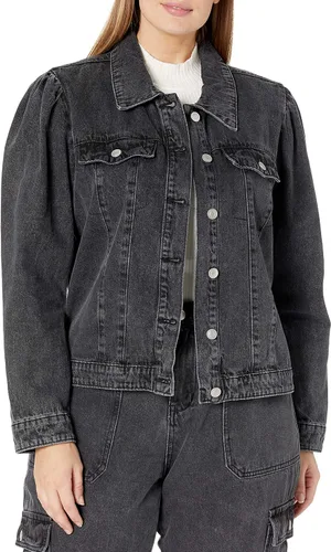 Vista 3 de KENDALL + KYLIE Chaqueta vaquera de manga abombada para mujer, exclusiva de Tienda