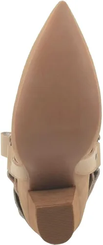 Vista 7 de Dingo Womens Dancin Queen Snip Toe Casual Boots Mid Calf High Heel 3" & Up - Brown