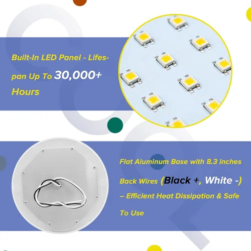 Vista 5 de RV Lights Interior Dimmable 12v Led RV Ceiling Light with Switch 5 Inches Round Surface Mount 12 Volts Shower Light for RVs Camper Trailer Boat