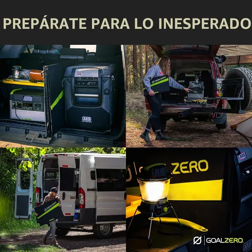 Vista 4 de Goal Zero Nomad - Panel solar de 200 W, cargador plegable de panel solar con soporte, alimentación de panel solar portátil