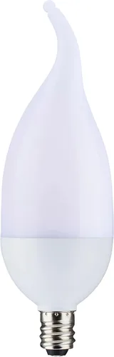 Vista 3 de Satco S29807 Bombilla LED con efecto de llama para interiores y exteriores, forma B11, color blanco