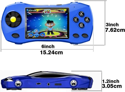 Vista 4 de Consola de juegos de mano para niños con más de 200 juegos retro precargados, reproductor de juegos portátil con batería recargable, pantalla LCD