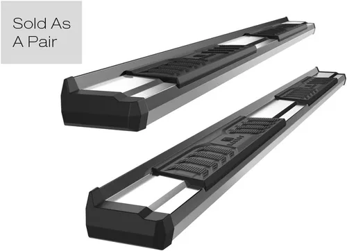 Vista 4 de APS Estribos cromados estilo OE Nerf compatibles con Ford F150 SuperCrew Cab 2015-2026 y F150 Lightning 2022-2026 y F-250 F-350 Super Duty 2017-2026