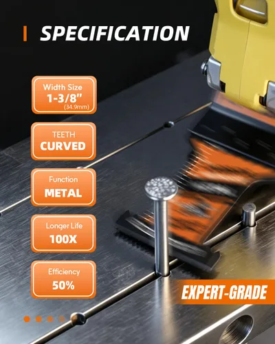 Vista 5 de Expert - Hojas de sierra oscilante de carburo, cuchillas multiherramienta de borde curvo, cuchillas oscilantes para metal resistente, madera, barras