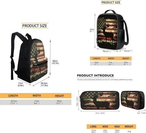 Vista 28 de FOR U DESIGNS Fuego baloncesto impreso niños escuela mochilas viaje mochila libro bolsa