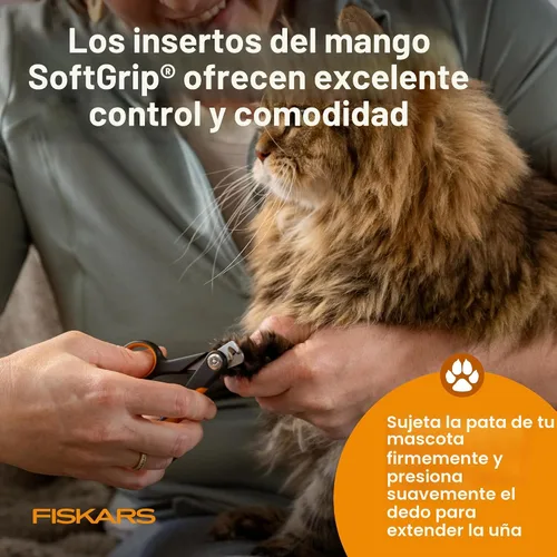 Vista 5 de Fiskars Cortauñas para mascotas, recortadores de uñas pequeños para gatos