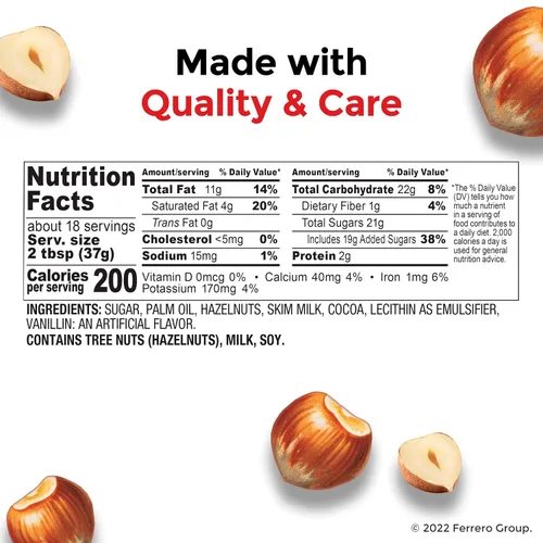 Vista 2 de Nutella Crema de avellanas para untar con cacao, 2 unidades, 45.8 oz