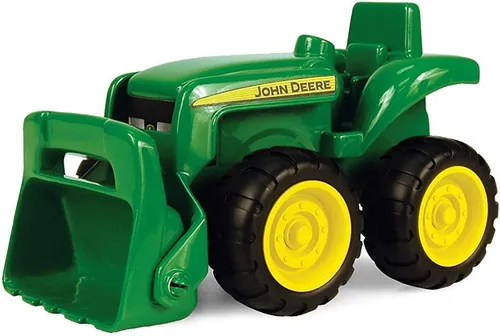 Vista 2 de John Deere Juego de vehículos, incluye camión volquete de juguete y juguete de tractor con cargador, juguetes para niños al aire libre, juguetes