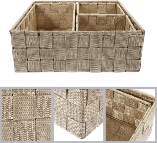 Vista 9 de Housoutil Caja de almacenamiento de escritorio resistente con rejillas, soporte para bolígrafos, organizador de mesa en estilo organizador combinado