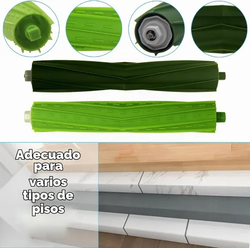 Vista 3 de Juego de 2 piezas de cepillo de repuesto compatibles con Roomba i, e & j Series - Compatible con i3 i3+ i4 i4+ i6 i6+ i7 i7+ i8 i8+, e5 e6 e7, j6+