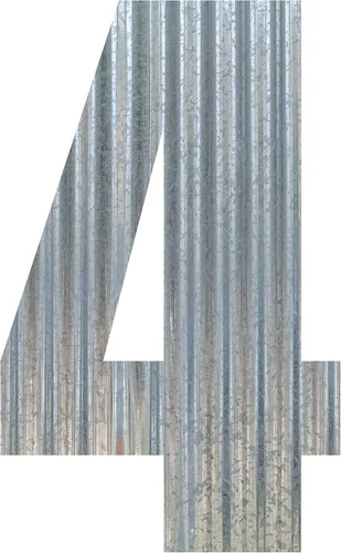 Vista 20 de Letra de metal corrugado (6 pulgadas, 0)