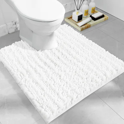 Vista 27 de Yimobra Alfombras de Baño Antideslizantes Lavables - Alfombra de Baño de Chenilla Ultra Suave Absorbente, Alfombra Peluda de Secado Rápido para Negro