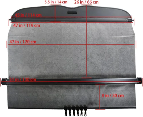 Vista 2 de Silscvtt Cubierta de carga trasera negra retráctil para tronco Tonneau Trunk Shield Reemplazo para 2009-2013 Forester Manual Door