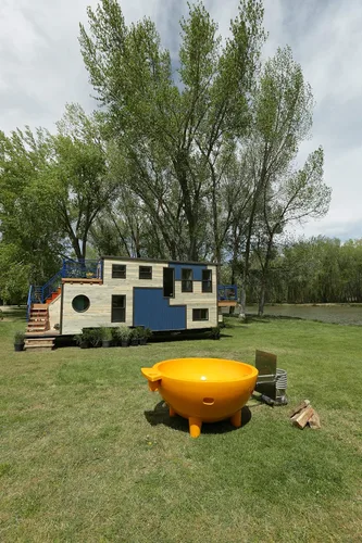 Vista 11 de ALFI brand FireHotTub-RW - Bañera de hidromasaje, vino tinto Rojo vino