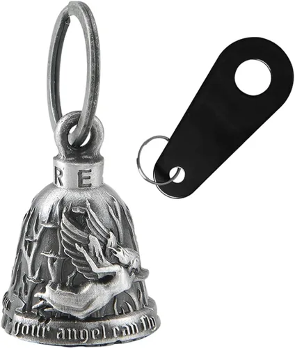 Vista 20 de Campana de motocicleta con colgador para motociclista, campanas de motociclista de buena suerte y accesorios de motocicleta, campana de la suerte