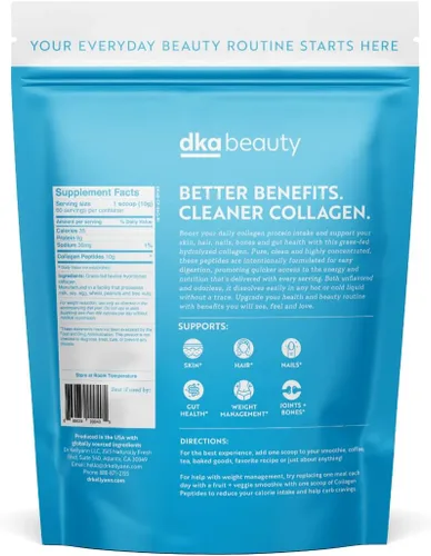 Vista 2 de Dr. Kellyann Péptidos de colágeno en polvo sin sabor (60 porciones) - Alimentado con pasto, apto para dieta keto y paleo, sin OMG, sin gluten, 1