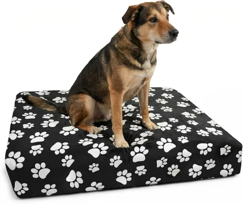 Vista 4 de DUKE&LEFTY Furever - Funda para cama para perros, suave y elástica, universal, fácil de quitar (sin cremallera), color negro, pequeño