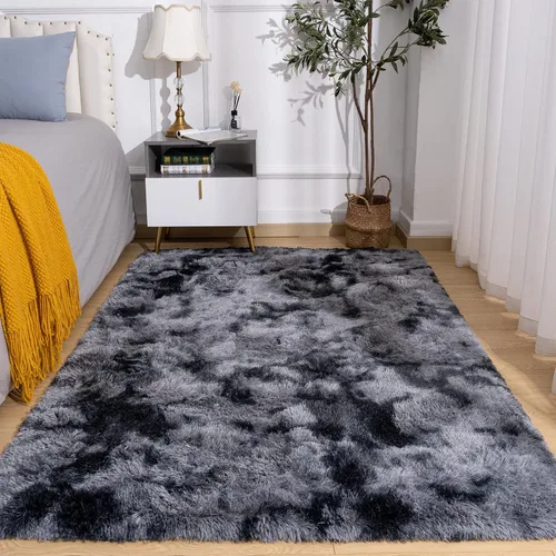Vista 106 de Softlife Alfombra naranja para dormitorio, alfombra de felpa esponjosa para sala de estar para niñas, alfombra lanuda para niños, alfombra suave
