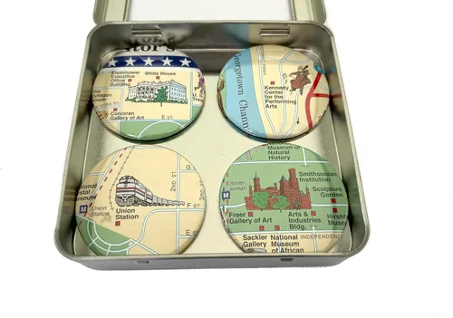 Vista 7 de Washington DC Map Magnets (2. White House/Lincoln/Monument/Capitol)