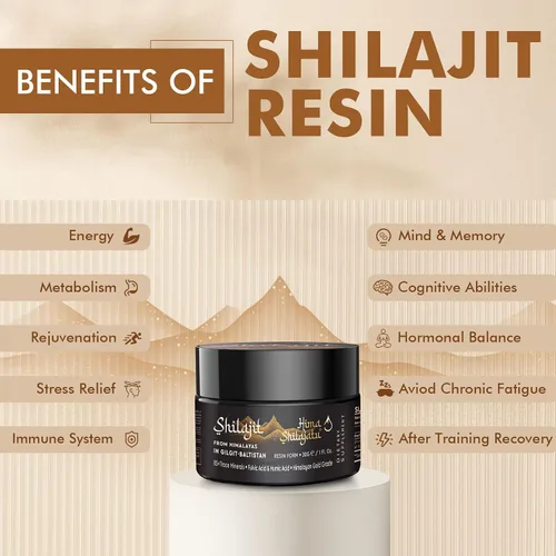 Vista 3 de Shilajit - Shilajit de resina pura del Himalaya, grado dorado, 100 % puro, con ácido fúlvico y complejo de minerales traza de 85 + para energía