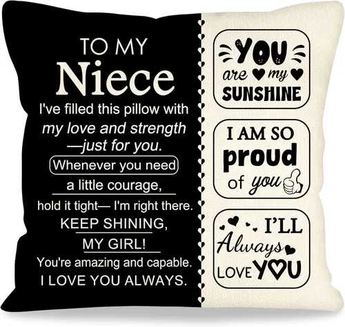 Vista 22 de Fundas de almohada decorativas de 18 x 18 pulgadas con ideas de regalos para familiares y amigos, regalos después de una cirugía, regalo