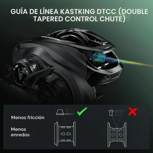 Vista 9 de KastKing Zephyr Dual-Tip Baitcaster & Spinning Fishing Rod and Reel Combo Negro