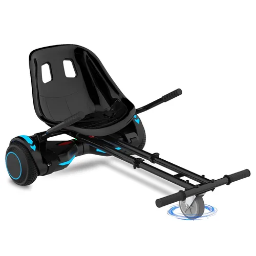 Vista 9 de Rueda delantera silenciosa de 4 pulgadas, accesorio de asiento de hoverboard con placa de montaje de metal, kit de correas de repuesto