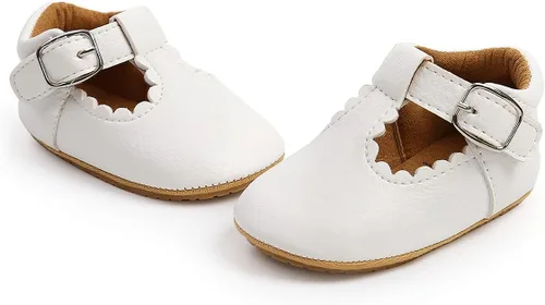 Vista 5 de Zapatos planos Mary Jane para bebés y niñas con Bownot, suela suave, suela suave, piel sintética, recién nacidos, primeros pasos, para fiesta