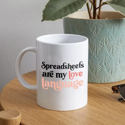 Vista 2 de Taza de café con texto en inglés "Accountant Gift Appreciation", taza de café con texto en inglés "Are My Love", regalo CPA para hombres y mujeres