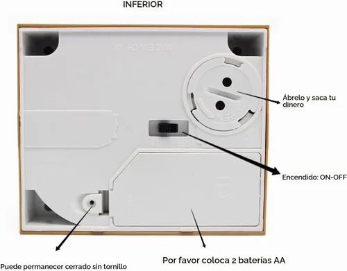 Vista 6 de Hucha de juguete HmiL-U, automática, con diseño de gato que roba monedas, regalos de cumpleaños y Navidad para niños (Fresa-Gato)