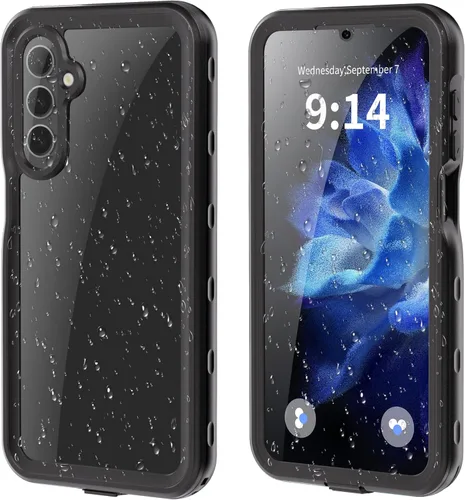 Vista 13 de Miimall Funda impermeable compatible con Samsung Galaxy A54 5G, protector de pantalla transparente HD integrado, parachoques completo a prueba