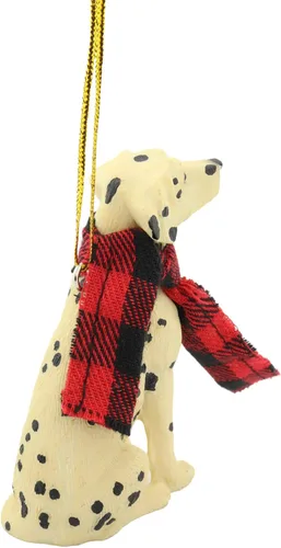 Vista 5 de Needzo Adorno de árbol de Navidad para perro dálmata, 2.5 pulgadas