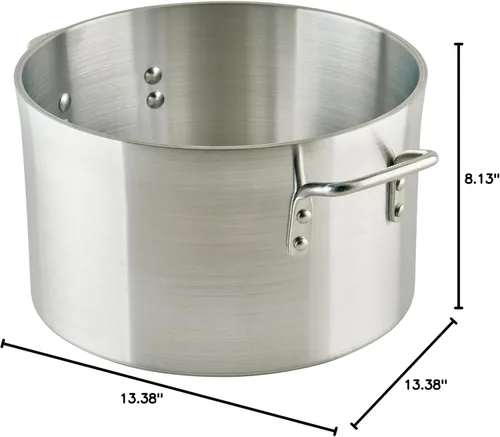 Vista 8 de Winco Olla de aluminio de 0.236 in, 14 cuartos de galón