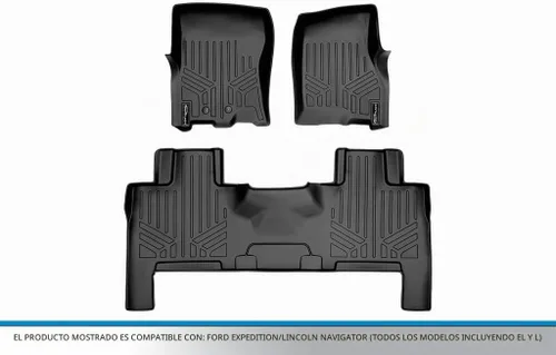 Vista 5 de MAXLINER - Juego de alfombrillas de 2 filas compatibles con Ford Expedition 2011-2017 Lincoln Navigator 2011 - 2017