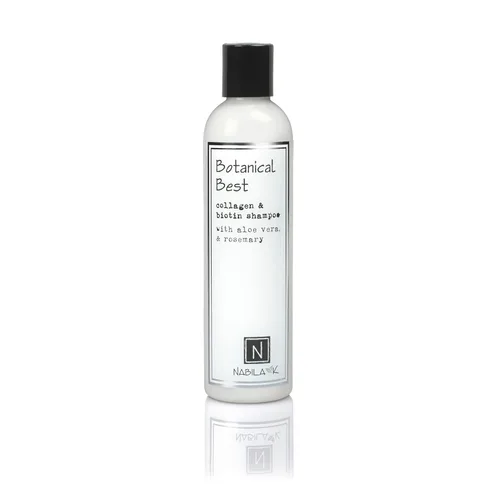 Vista 10 de Nabila K Champú de colágeno y biotina, 2.4 onzas - Botanical Best - Aloe Vera y romero - Limpiador, hidratante, seguro para el color, sin sulfatos