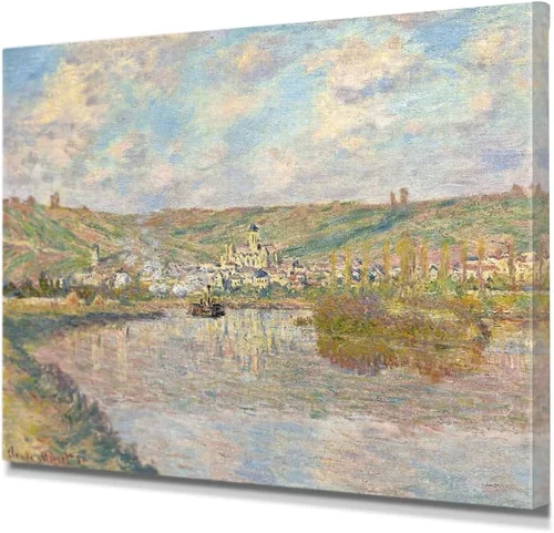 Vista 105 de IPIC - Reproducción artística de los lirios de agua de Claude Monet 1906, impresiones giclée coinciden con el marco dorado clásico, arte de pared