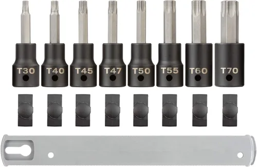 Vista 2 de TEKTON Juego de llaves de vaso de impacto Torx de 1/2 pulgada con riel, 8 piezas (T30-T70) SIB92102