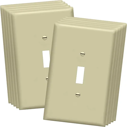 Vista 32 de ENERLITES - Placa de pared para interruptor de luz, acabado brillante, tamaño mediano, hueco para un interruptor de 4.88 x 3.11 pulgadas