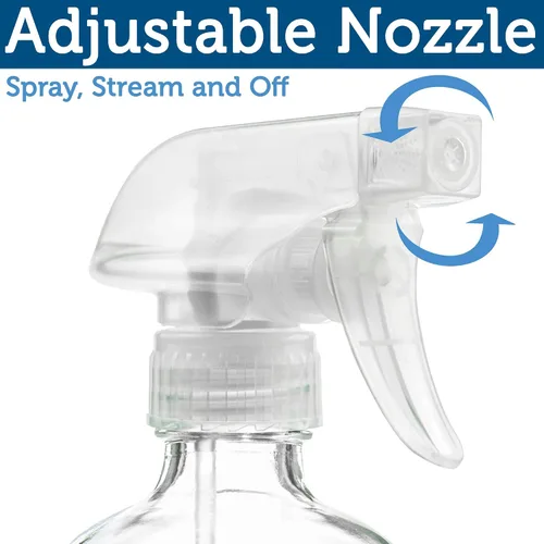 Vista 3 de Botellas de espray vacías de vidrio transparente Sally's Organics® - Contenedores recargables de 16 oz para aceites esenciales, productos